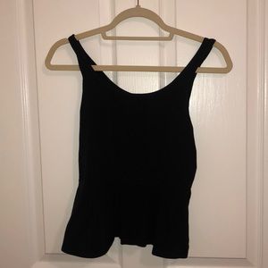 Express black peplum tank top size S